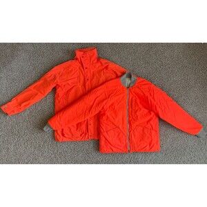 Vintage Woolrich Hunting Jacket Mens M Orange 3 in 1 Liner Gore-Tex Waterproof